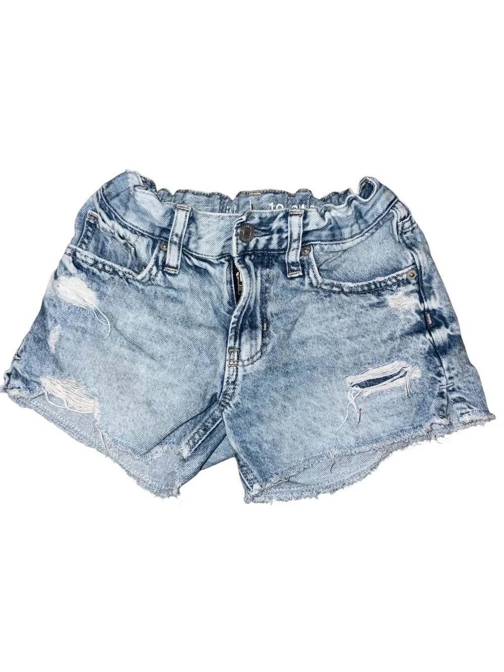 GAP Light Blue Distressed Denim Shorts for Kids